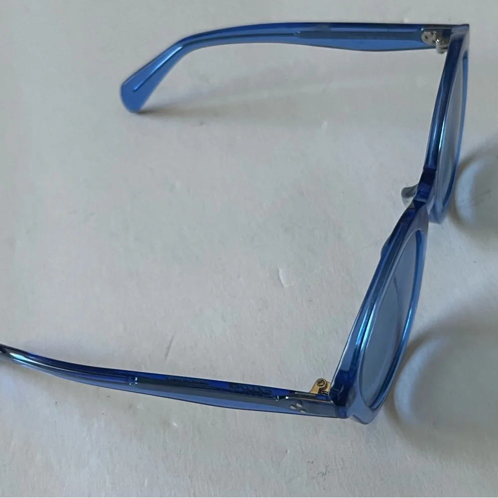 CELINE CL40017F ROUND SUNGLASSES BLUE NEW WITH CELINE CASE